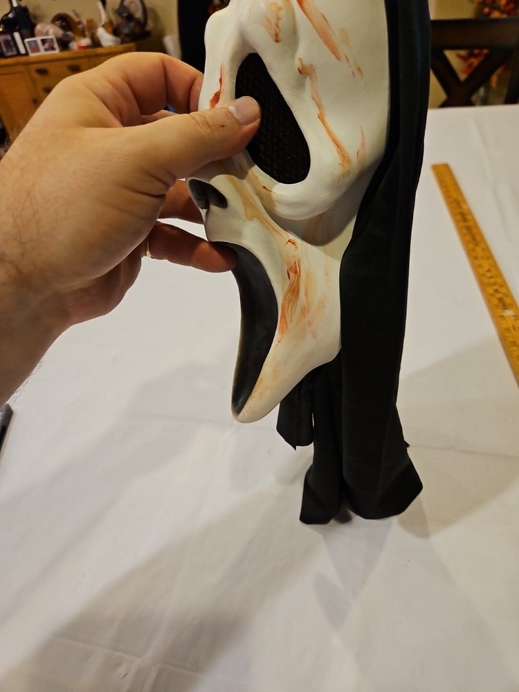 Vintage Scream Mask Black Hood Style
