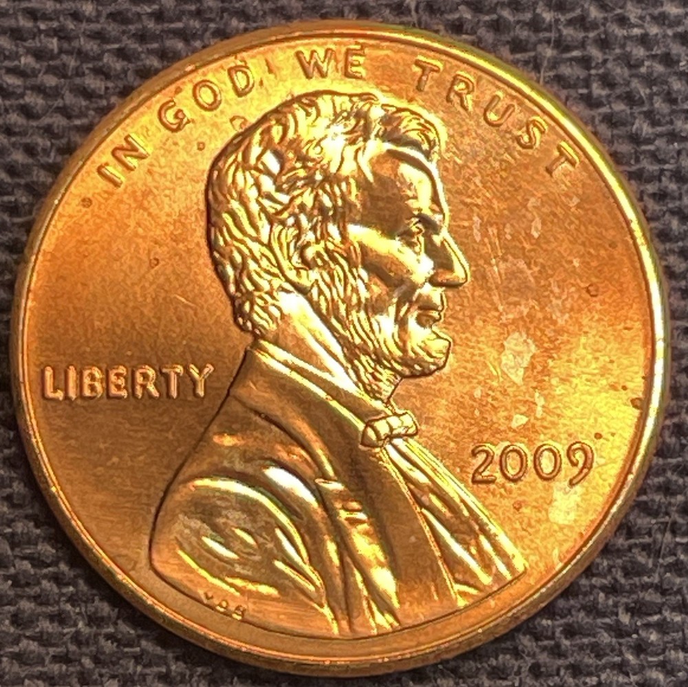 2009 P FY Lincoln Cent Formative Years UNSPLIT LOG Die Chips ONE Error