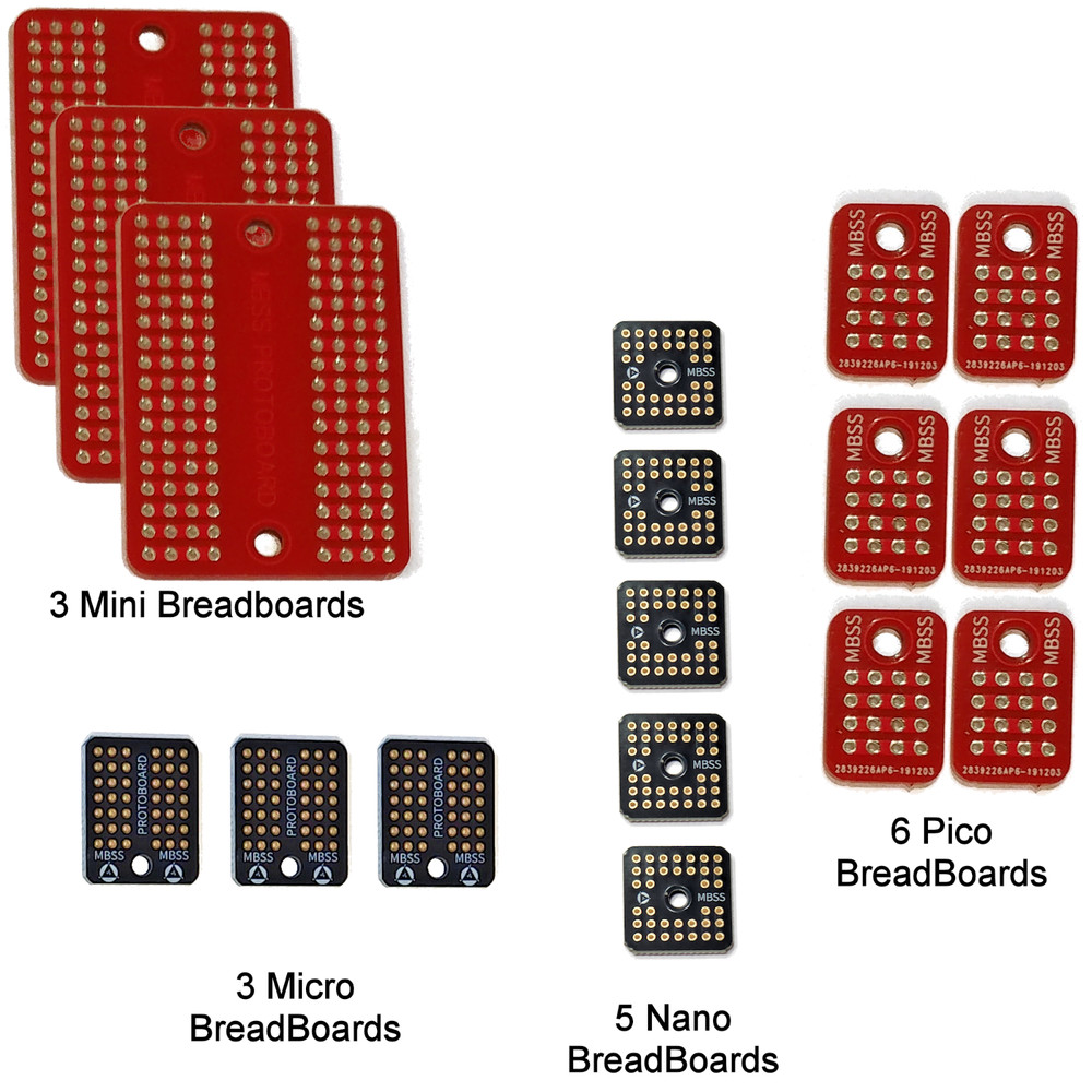 MBSS Mixed Solderable Breadboard Proto Board PCB Pack