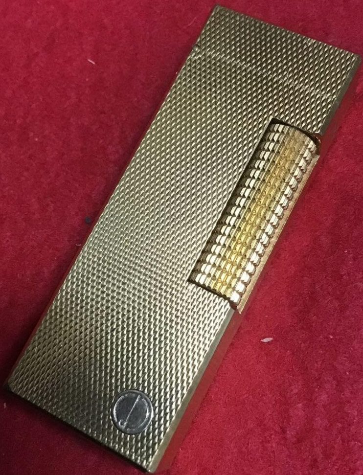Overhauled Dunhill Rollagas lighter gold without box