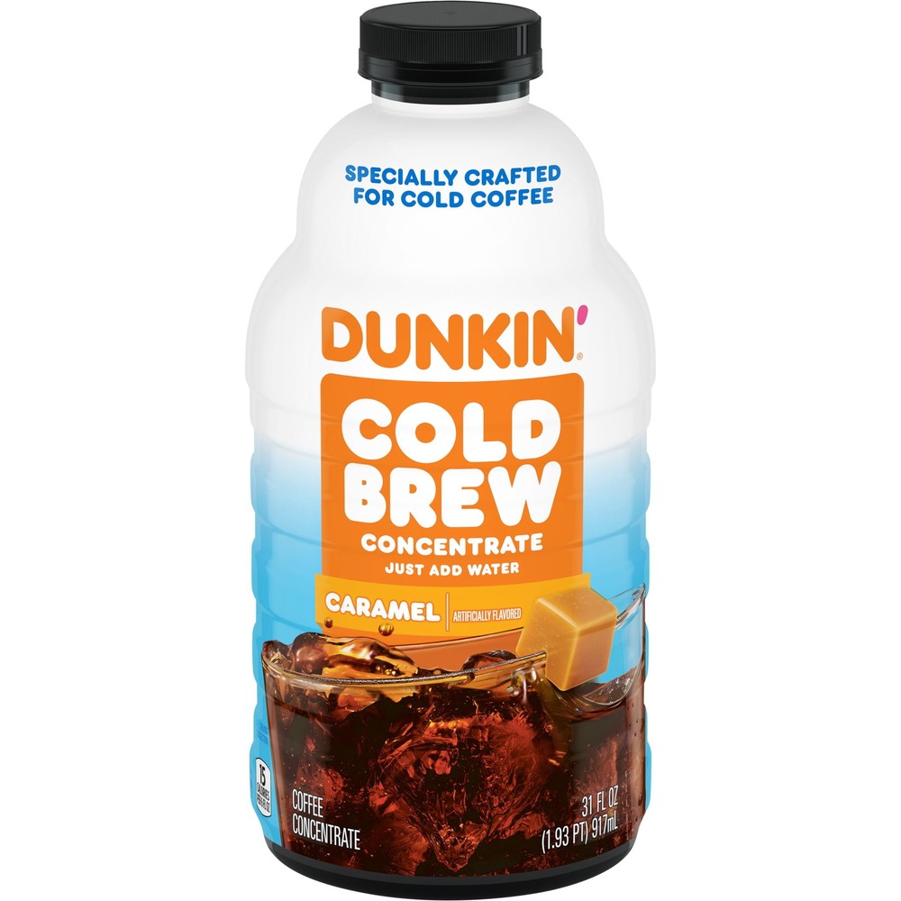 31 Oz.Caramel Flavored Cold Brew Coffee Concentrate, Shelf-Stable