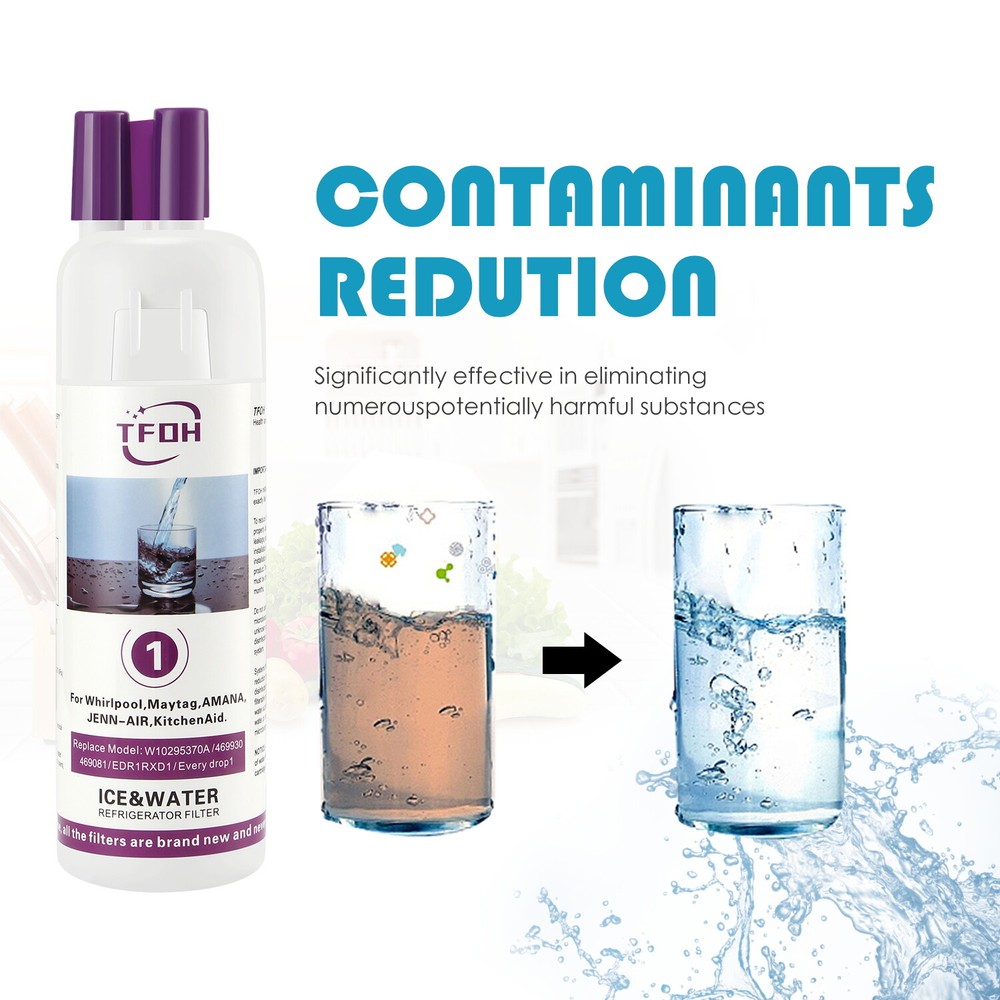 For Refriger²ator Ice Replacement For W10295²370A EDR1²RXD1 Filter 1 9081（4PACK）