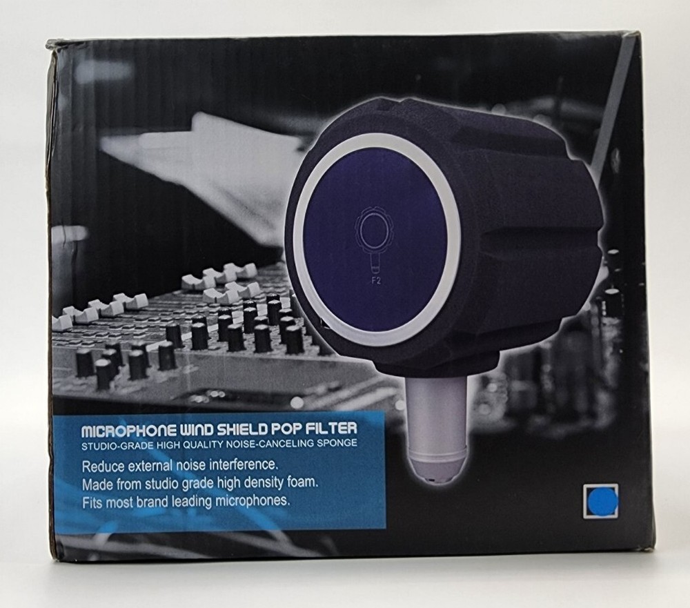 Microphone Wind Shield Pop Filter Studio-Grade High Quality Noise-Cancel Sponge