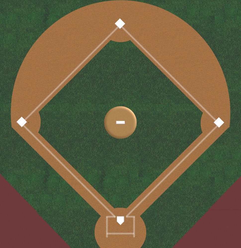 O Scale Baseball Field Model Train Scenery Sheets – Train Layout Feature