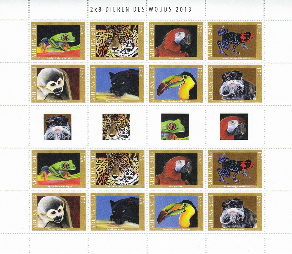 Aruba Issue 2013 (MS 726-733) Animals