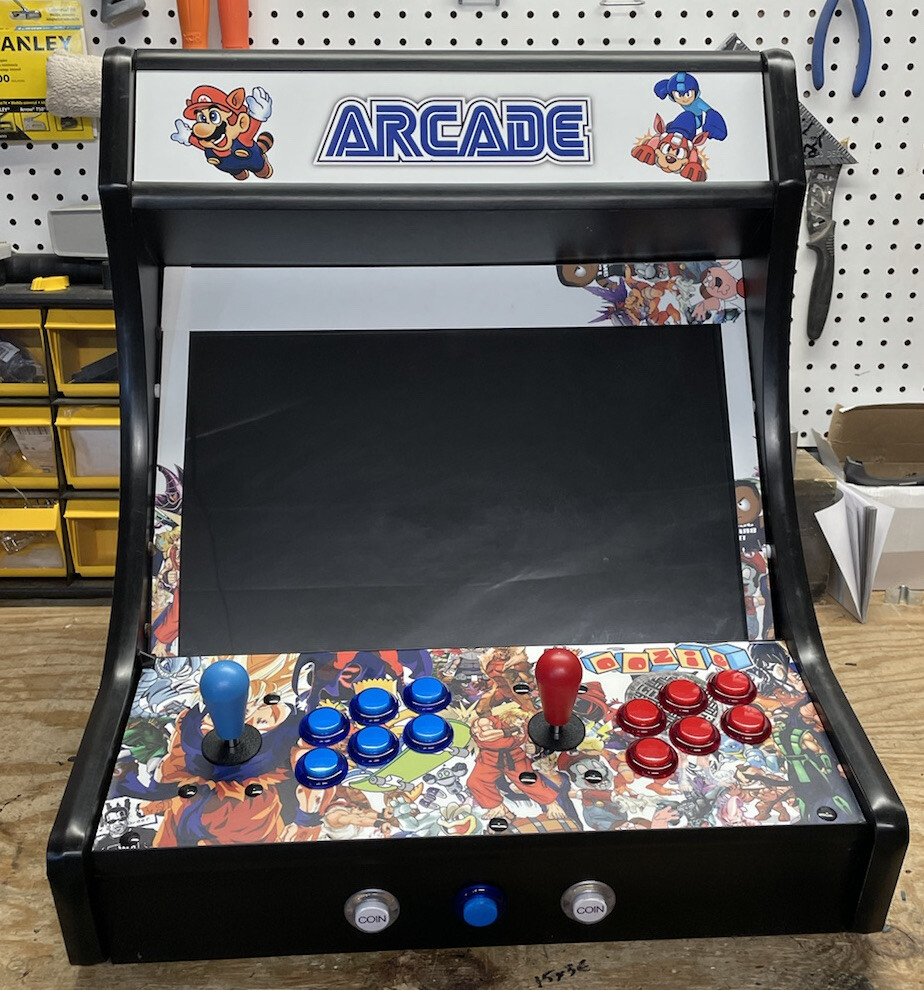 White Multicade Tabletop Bartop Arcade Cabinet Raspberry Pi 4 Build