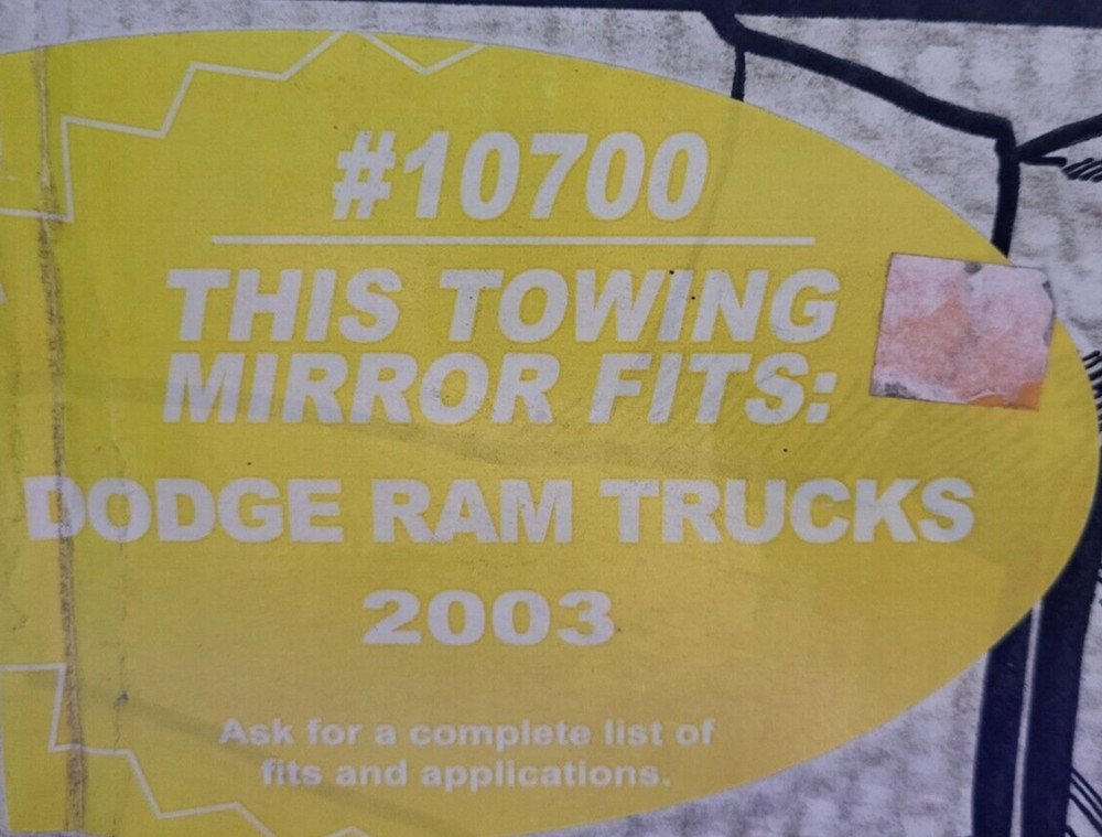 Cipa towing mirror pair black 10700 2003 Dodge Ram (A)