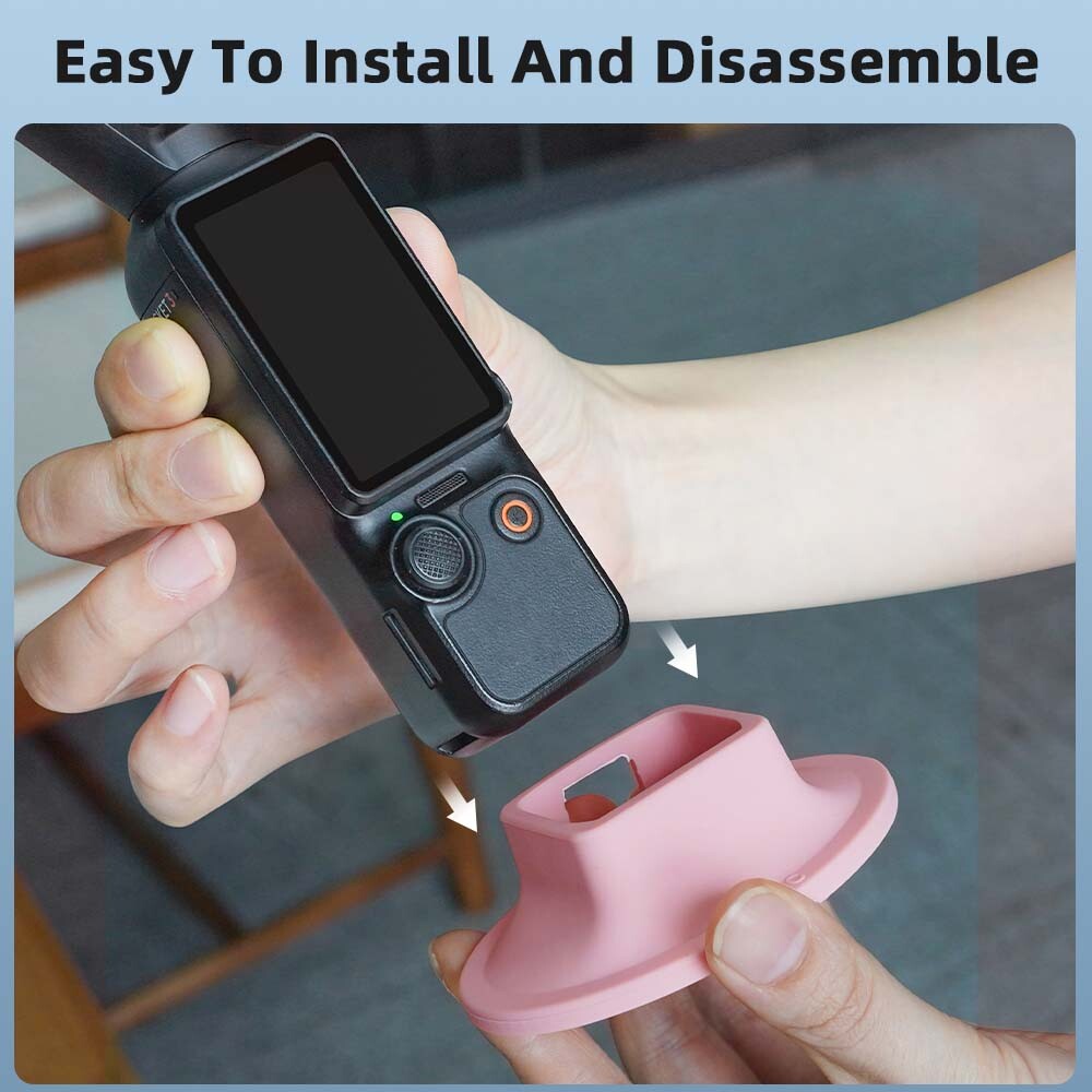 For DJI Osmo Pocket 3 Pink Silicone Desktop Base Fixed Support Bracket Accessory