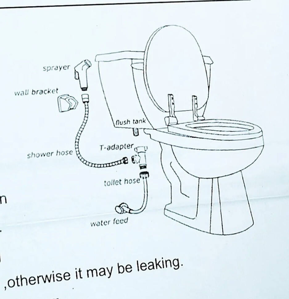 SonTiy Chrome Handheld Bidet Sprayer With Wall Bracket New