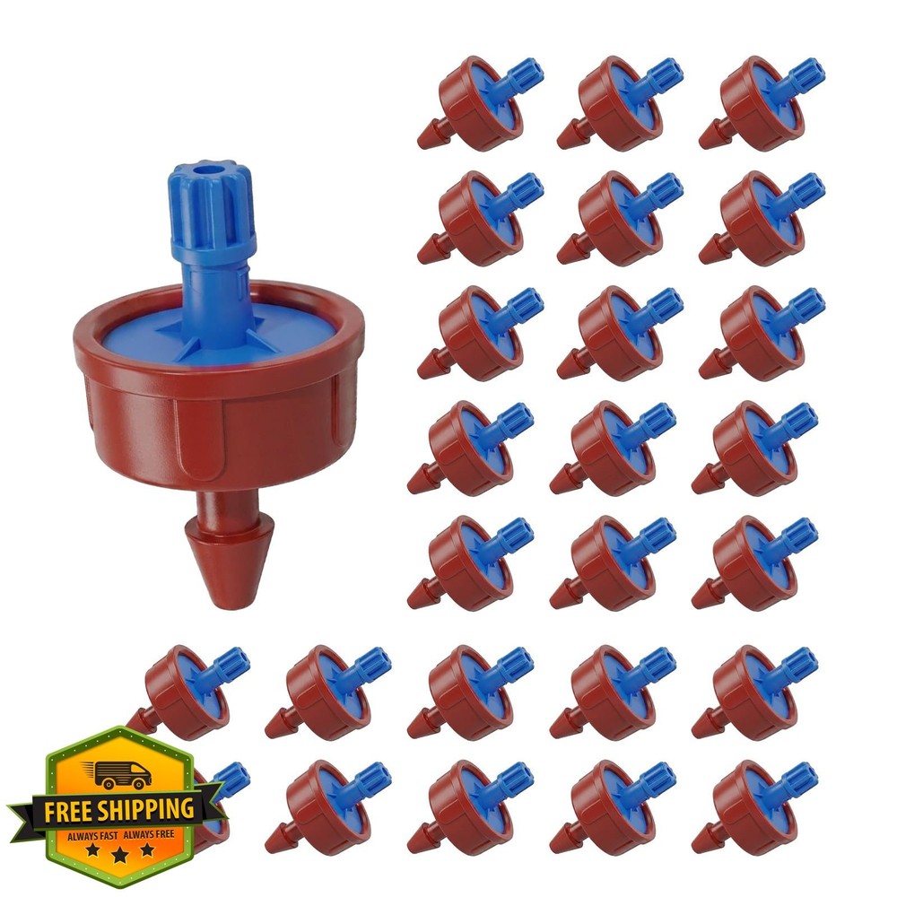 0.5 GPH Pressure Compensating Drip Emitters 25 Pack Garden System