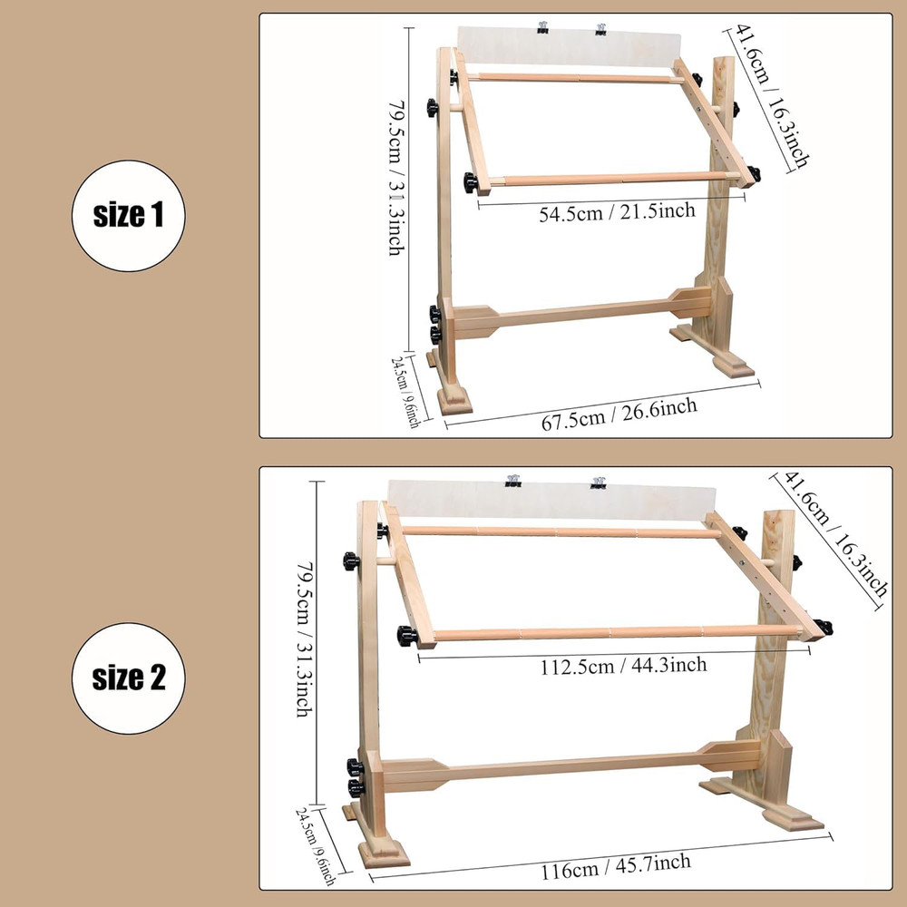 Adjustable Beech Wood Embroidery Stand & Cross Stitch Frame Holder