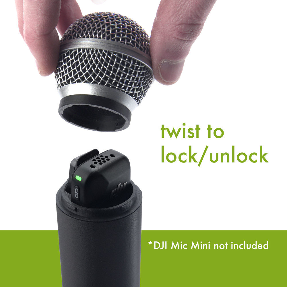 DJI Mic Mini Pro Interview Handle Adapter -- Wireless Microphone + RODE Micro