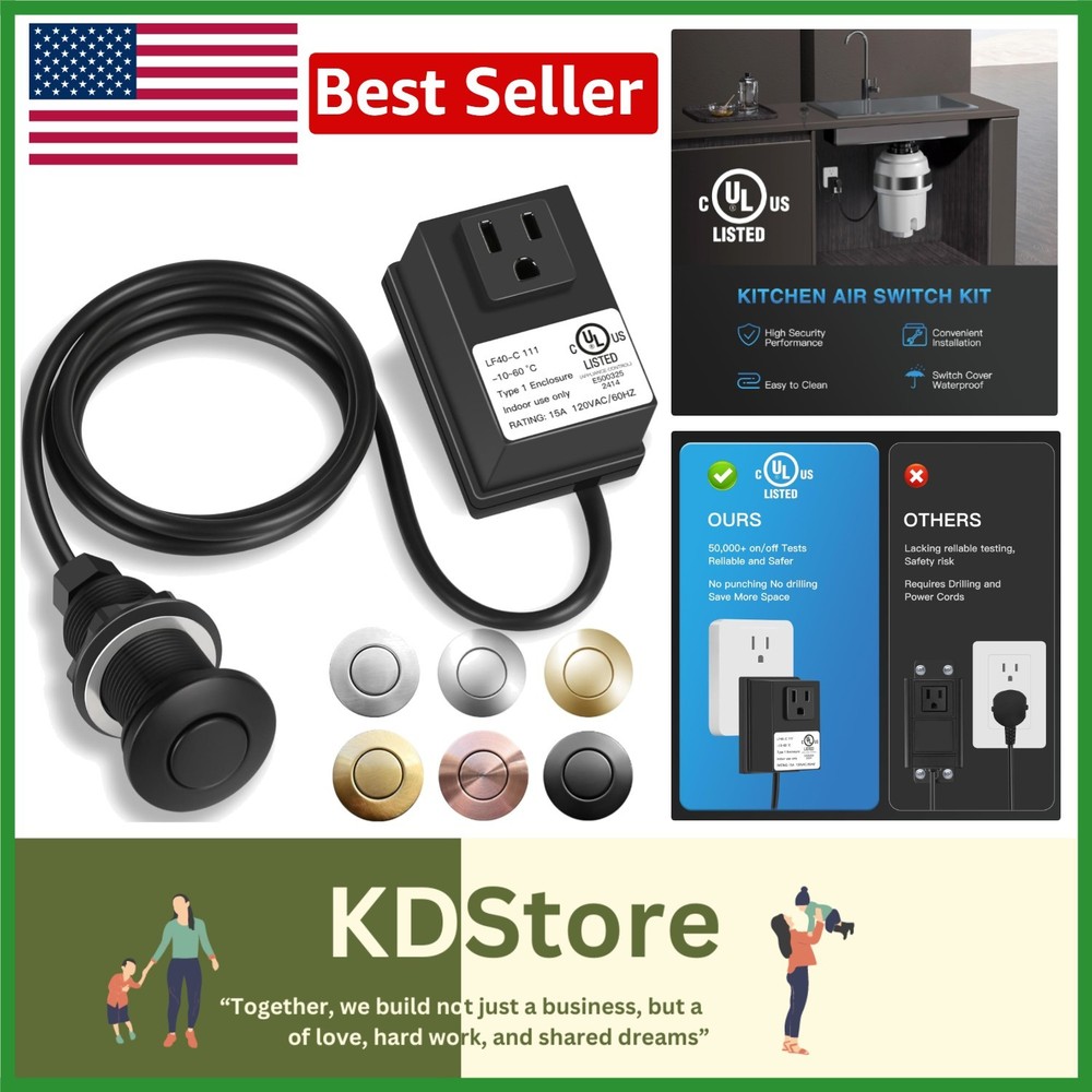 Efficient On/Off Air Switch for Garbage Disposal – Quick Response & Easy Install