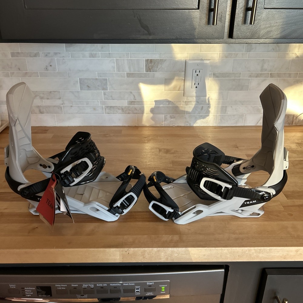 Nitro Team Men's Snowboard Bindings, Grey, Medium MY26