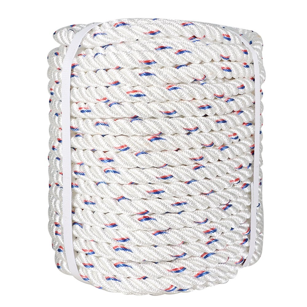 7200Lbs 5/8"×150' Double Braid Polyester Arborist Bull Rope Pulling Rigging Line