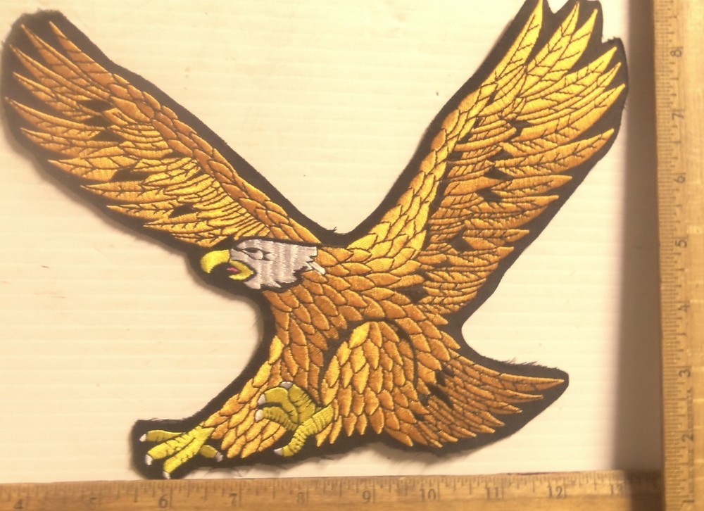 Large Golden Eagle Embroidered Back Patch