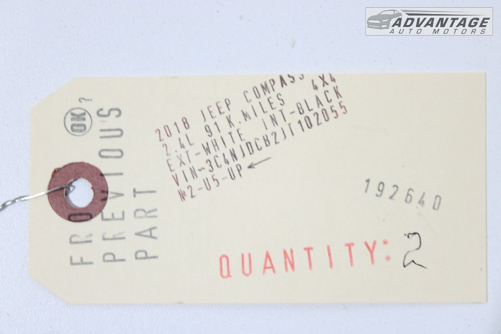 2017-2021 JEEP COMPASS 2.4L FRONT RADIATOR SUPPORT BUSHING INSULATOR RUBBER OEM