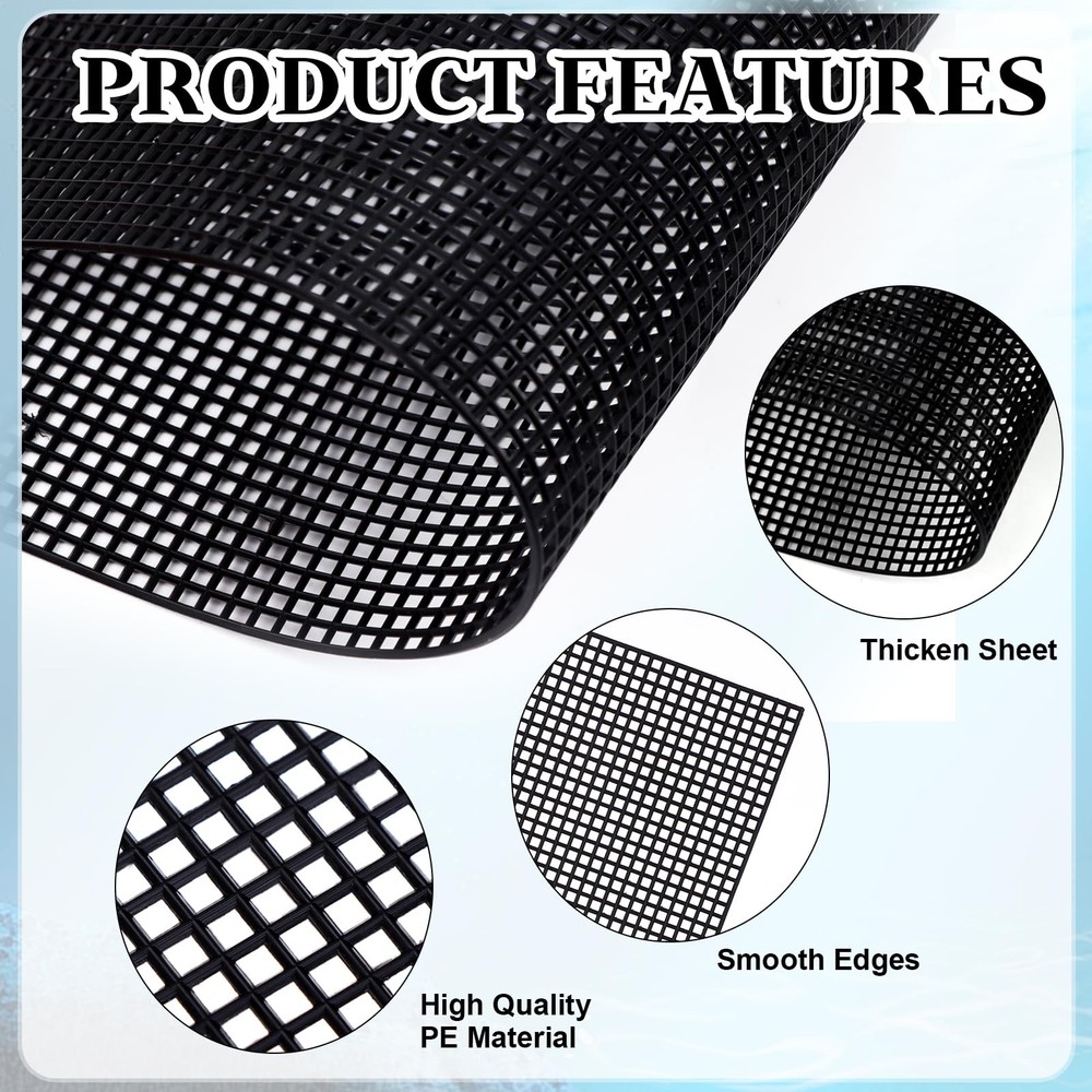 8Pcs Plastic Mesh Canvas Sheets Embroidery Aquarium Fish Tank Divider Plastic
