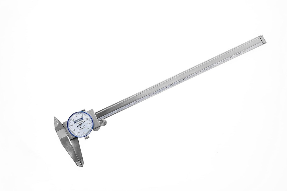 Precision 12" Dial Caliper Set with Magnetic Base & Black Indicator