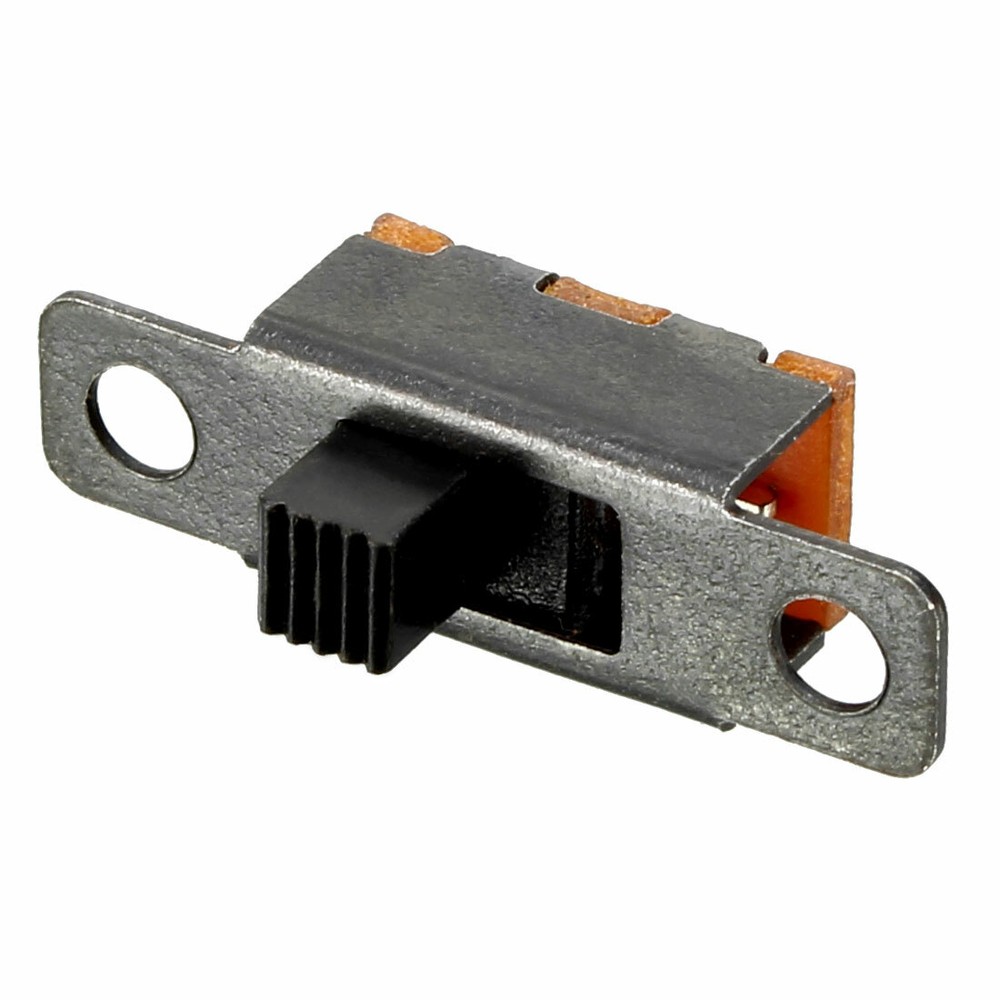 25pcs Vertical sliding switch SPDT 3 terminals PCB panel locking 3 mm-