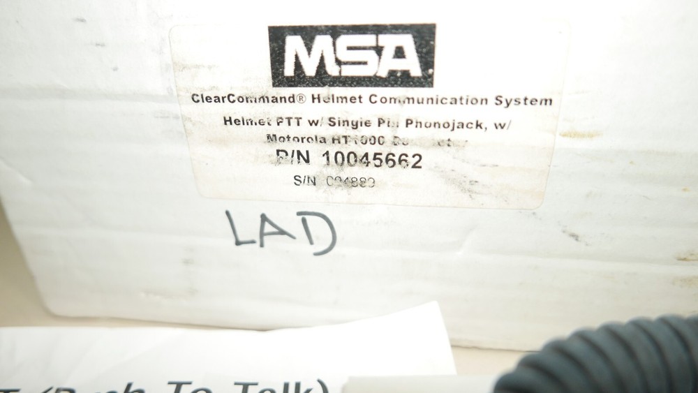 New MSA 10045662 Basic PTT Clear Command Communication System Push -to -Talk