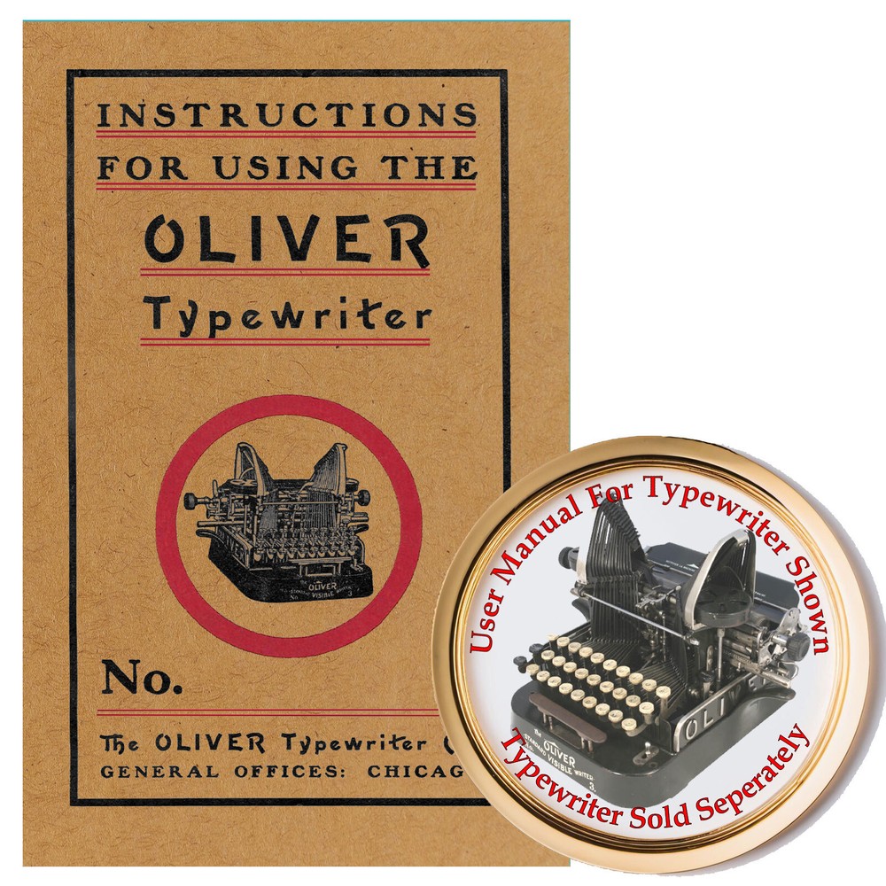 Oliver 3 Typewriter User Manual Instruction Owner's Guide Booklet Number Three