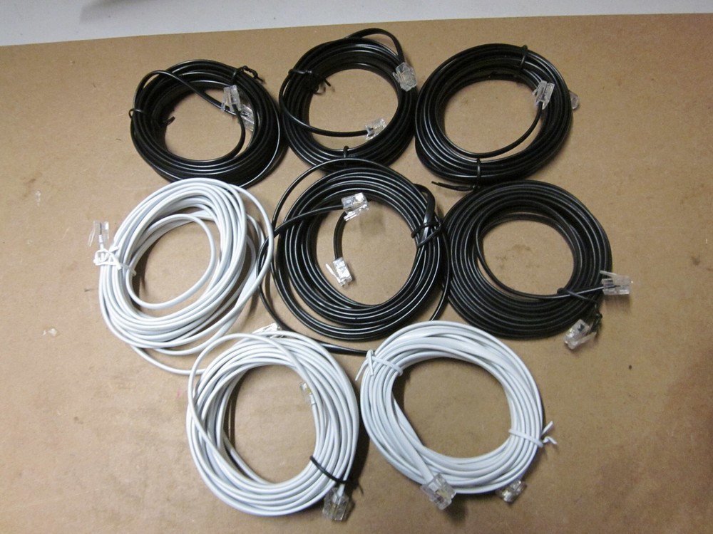 Phone Wire Lot Black and White