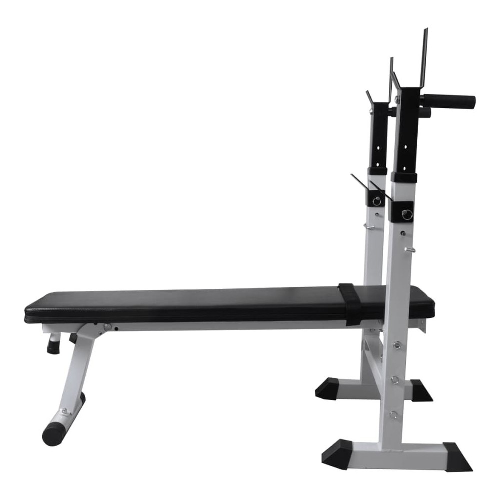 Workout Bench Adjustable Weight Bench Exercise Bench with Weight Rack vidaXL