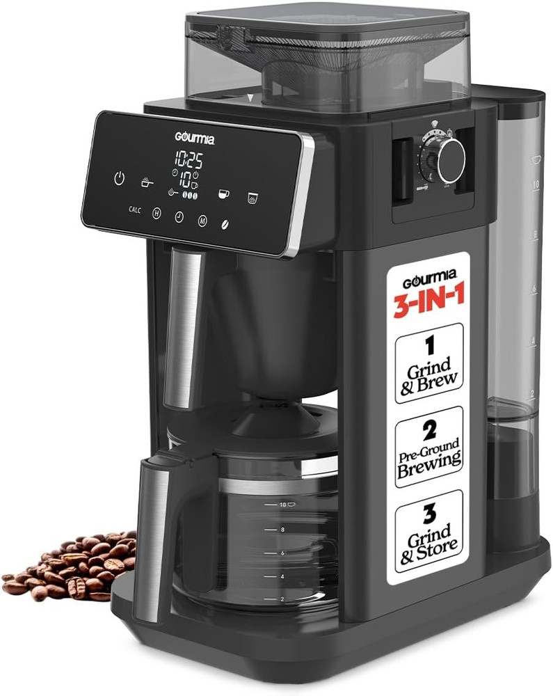 10-Cup Grind & Brew Coffee Maker with Built-In Grinder & Programmable Features