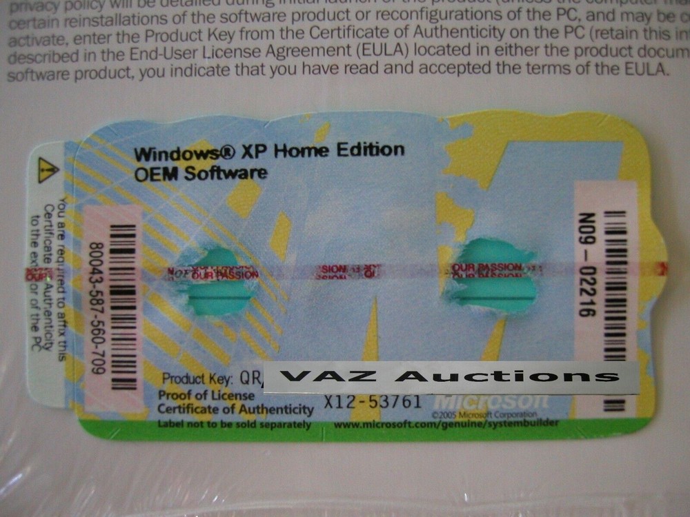 MICROSOFT WINDOWS XP HOME FULL w/SP3 OPERATING SYSTEM OS MS WIN =NEW & SEALED=