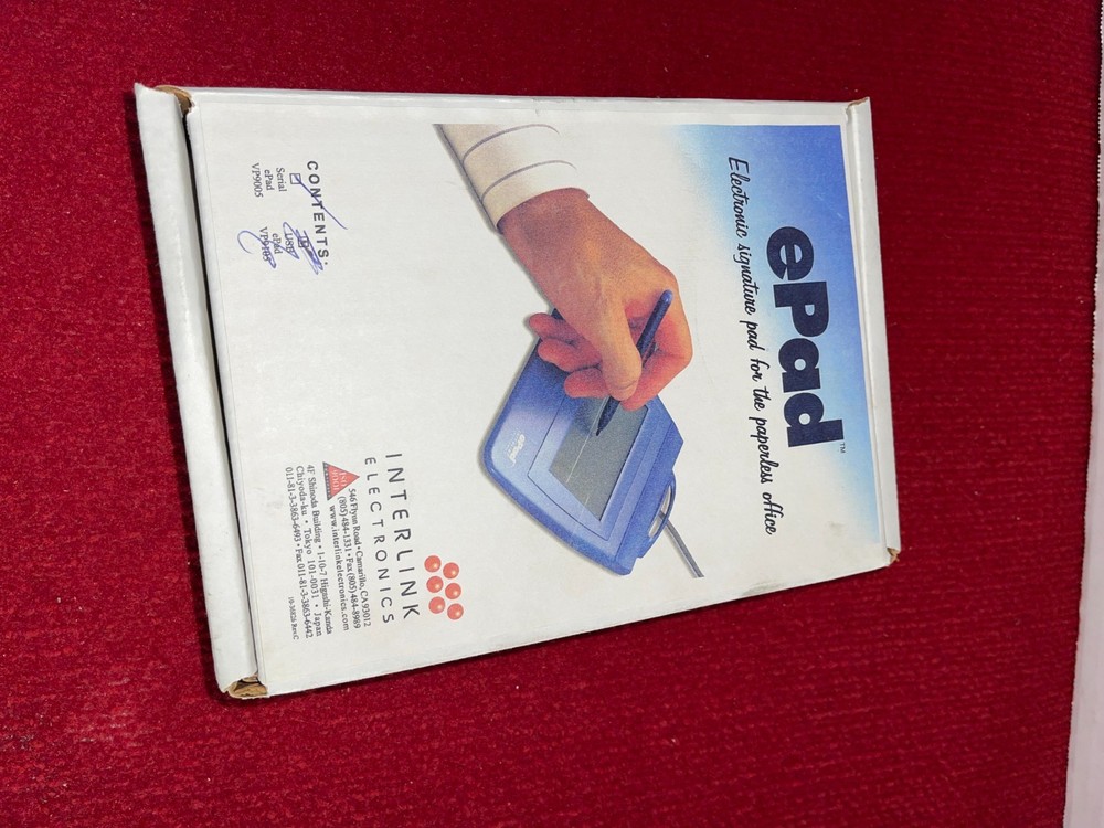 Interlink ePad VP9005 Electronic Signature Pad Serial
