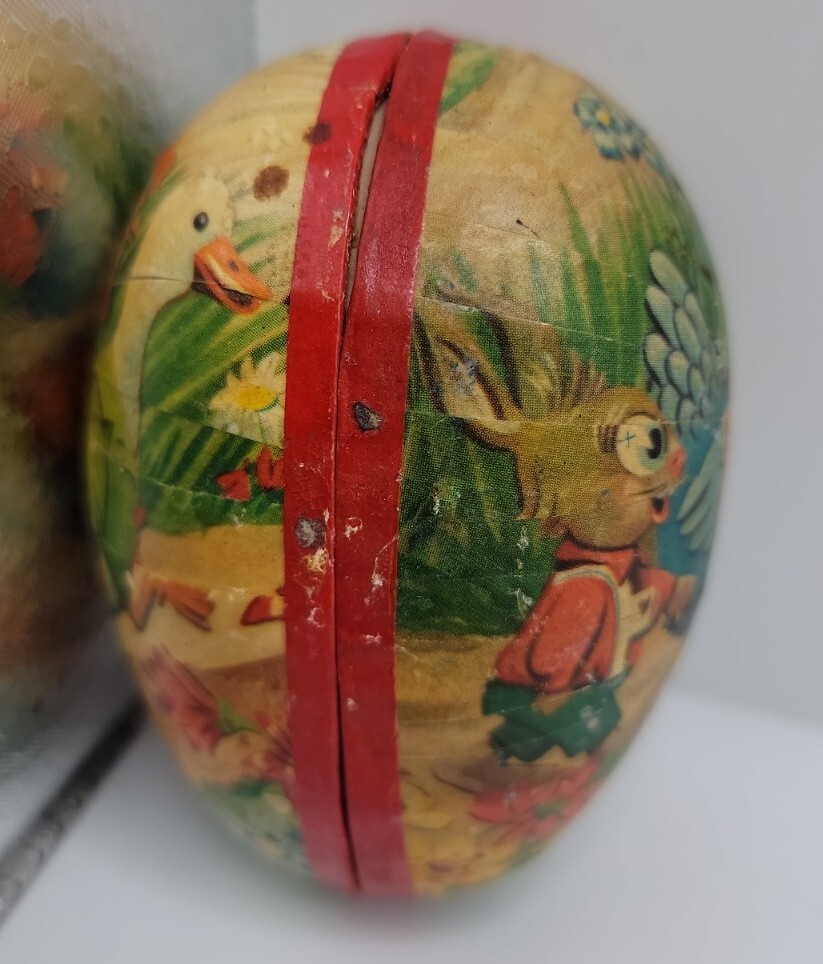 West German Easter Egg Candy Container 3" Vintage.