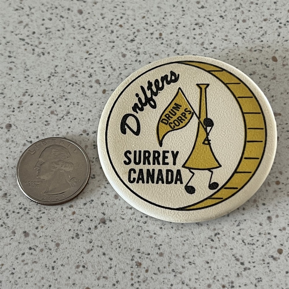 Drifters Drum Corps Surrey Canada Marching Band Pinback Button #47847