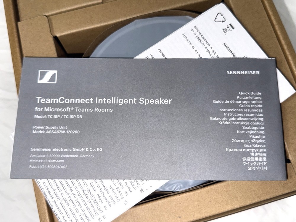 Sennheiser TC ISP TeamConnect Microphone/Intelligent Speaker Microsoft Teams NEW