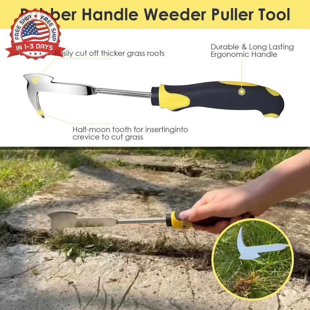Weed Puller Tool, 3 Pack Garden Stainless Steel Weeder Tool, Garden Tools for Pl