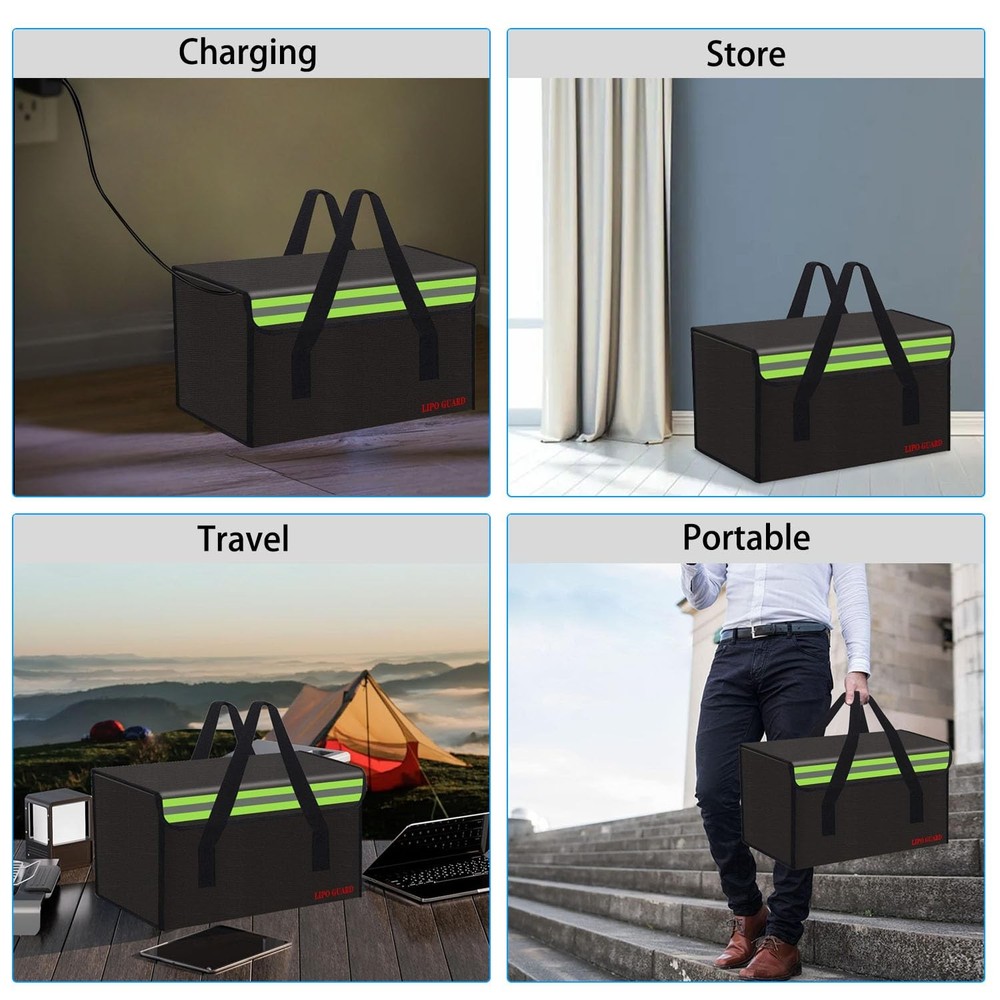 Lipo Battery Safe Bag Fireproof Storage Case