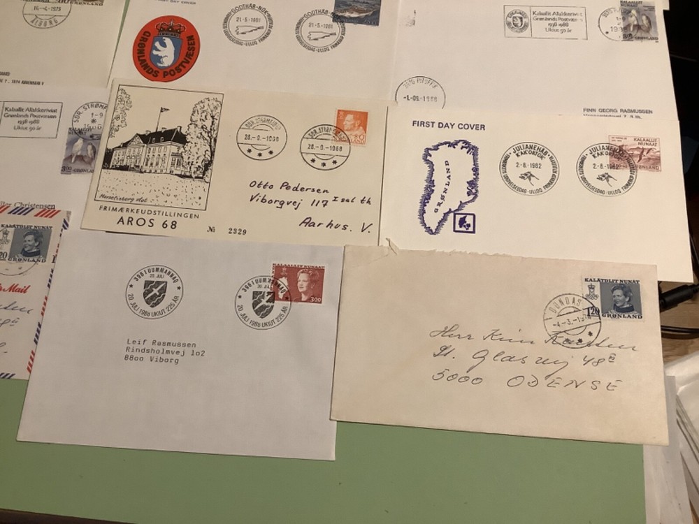 Greenland 16 postal cover items Ref A1853