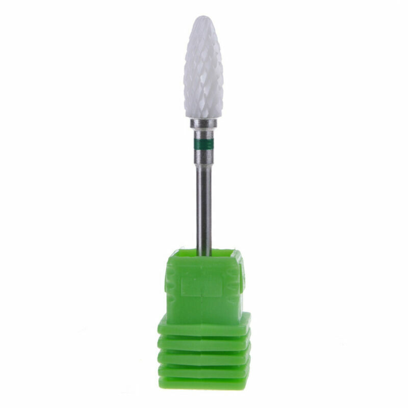 Ceramic Nail Drill Bits Set, Shank Professional Corn Shape 5pcs