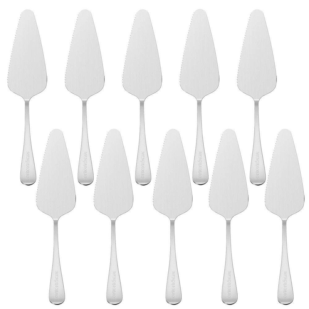 10 Pcs Cake Server Pie Holder Transfer Triangular Spade Spatula for Pizza