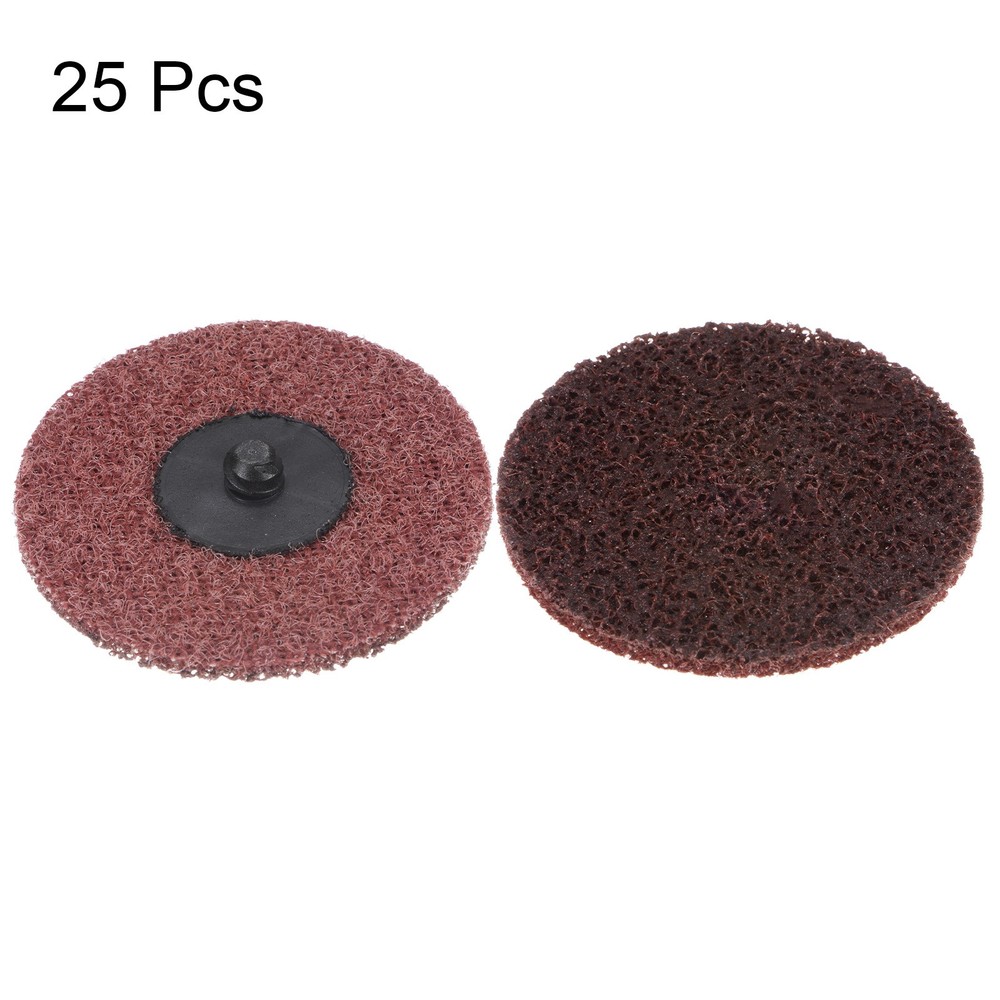 25pcs 3" 120 Grit Quick Change R-Type Sanding Discs Red