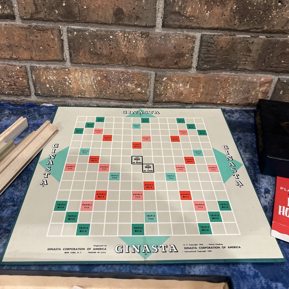 Vintage Ginasta 1954 Card Tile Board Game Complete