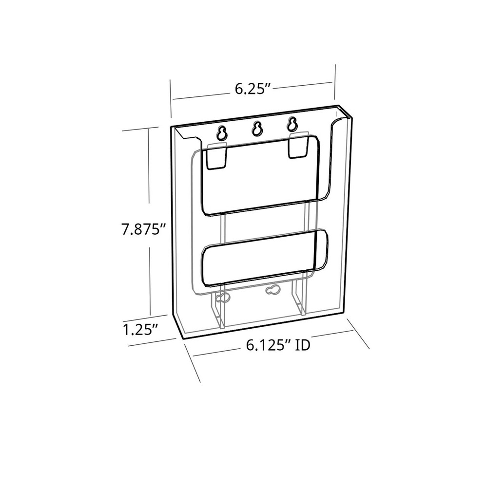 Azar Displays 36-Pocket Bifold Wall Mount