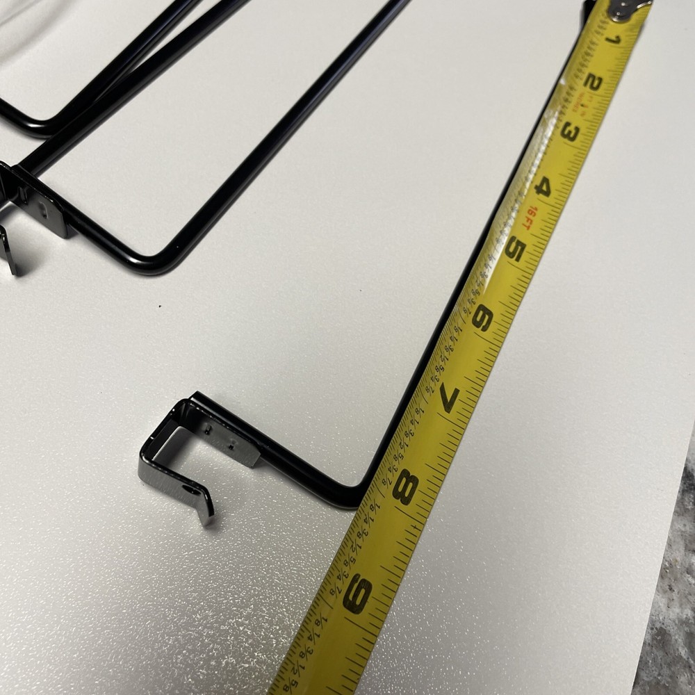 50 Metal Black Hook Bracket Peg 8” Display