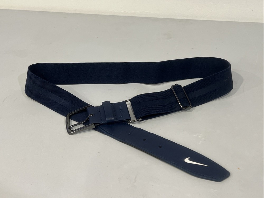 NIKE Blue Stretch Adjustable Belt ONE SIZE Swoosh Logo