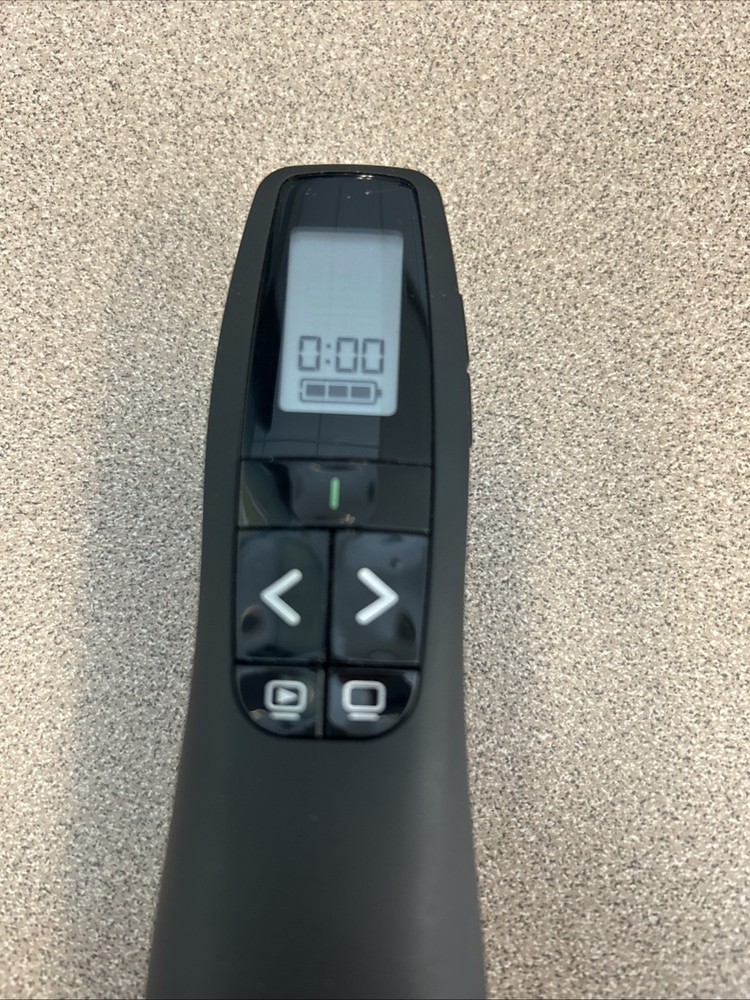 Logitech R800 Presenter Remote Green Laser Pointer LCD Timer No Receiver