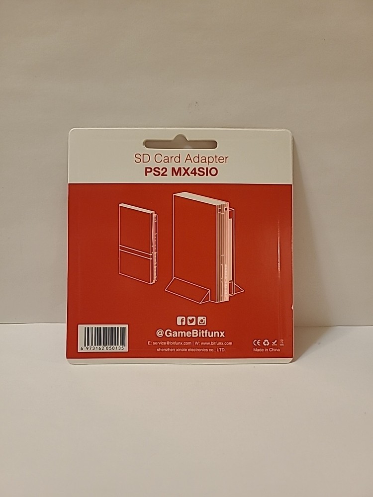 Bitfunx PS2 MX4SIO SD MicroSD Memory Card Adapter Clear Orange