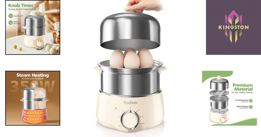 Efficient 14-Egg Cooker with Rapid Heating & Dishwasher Safe - Kitchen Essential