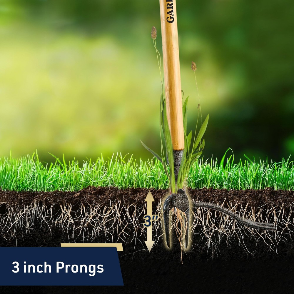 Stand Up Weed Puller Tool with Long Handle - 45.6” Ergonomic Weeder Puller - ...
