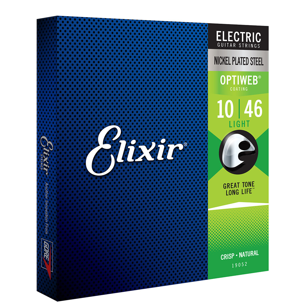 Elixir 19052 OPTIWEB Coating Electric Guitar Strings Light Single Set 10-46