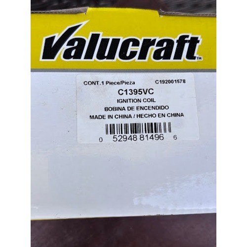 Valucraft C1395VC Ignition Coil Engine Management Replacement Part